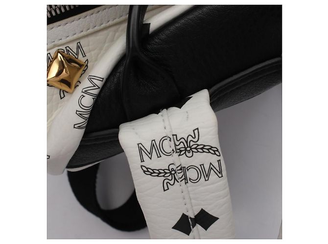Sac à dos/Sac à main MCM Visetos Studded Blanc - vue 7