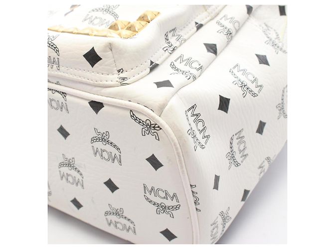 Sac à dos/Sac à main MCM Visetos Studded Blanc - vue 9