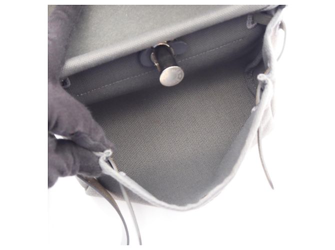 Hermès Sac à épaule Hermes Herbag Zip Mini Ardoise Marron Gris - vue 3