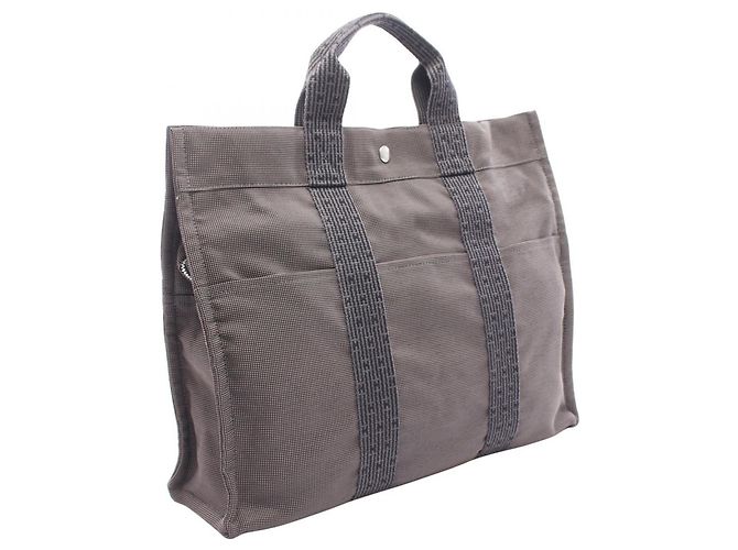Hermès Saco Tote Hermes Herline MM Marrom - vista 2