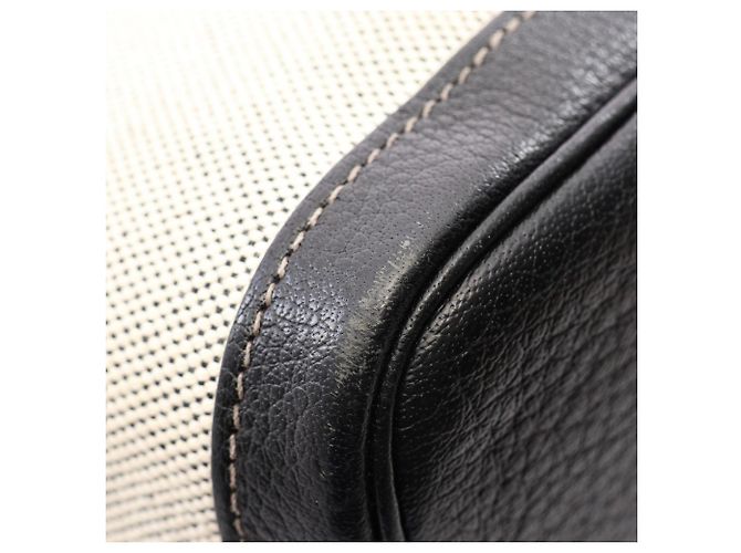 Hermès Borsa Tote Hermes Garden Party PM Optical H Nero Beige Crudo - vista 6