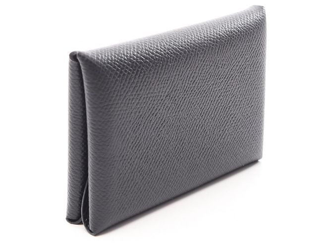 Hermès Portafoglio/Portamonete Hermes Calvi Duo Nero - vista 2