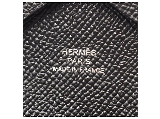 Hermès Portafoglio/Portamonete Hermes Calvi Duo Nero - vista 5