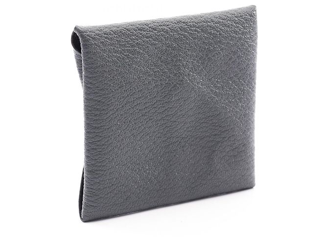 Hermès Portamonete Hermes Bastia Verso Gris Misty Marrone - vista 2