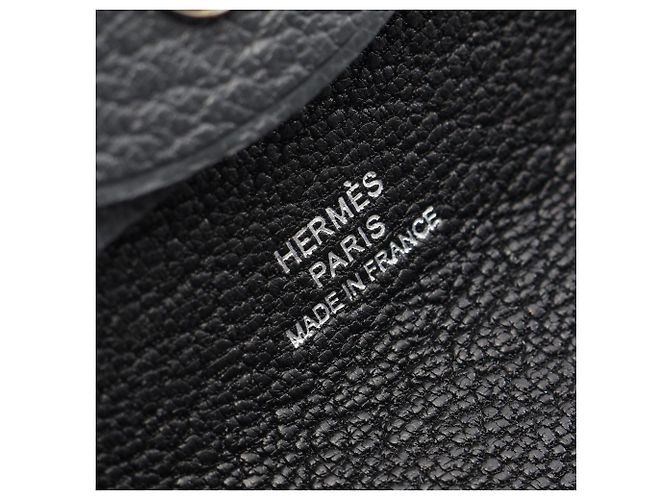 Hermès Portamonete Hermes Bastia Verso Gris Misty Marrone - vista 5