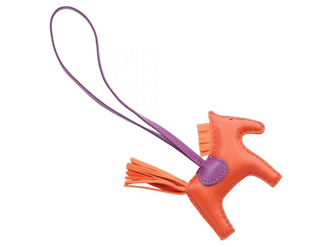 Hermès Hermes Rodeo PM Charm em Carnelian Violet e Orange Laranja Roxo - vista 2