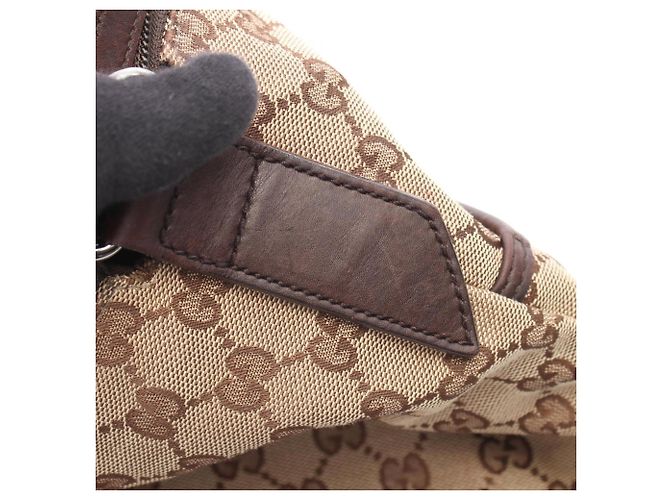 Borsa a tracolla Gucci GG Canvas Marrone Beige - vista 10