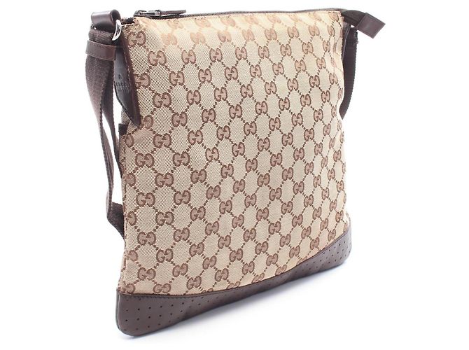 Borsa a tracolla Gucci GG Canvas Marrone Beige - vista 2