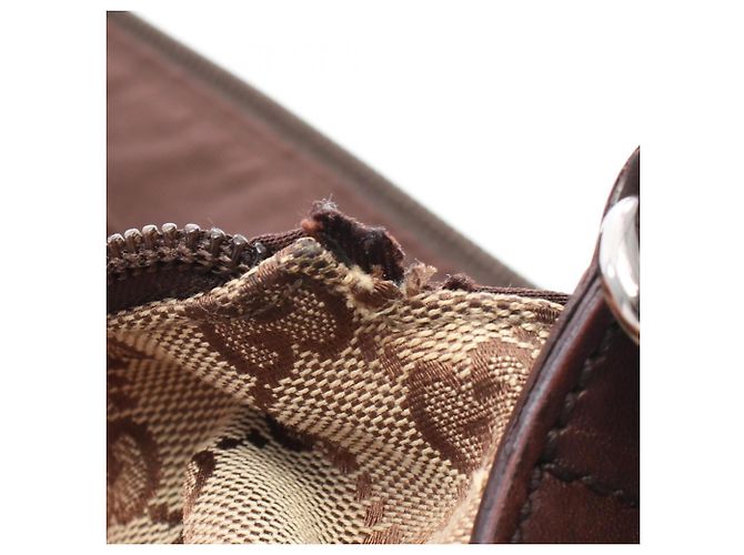 Borsa a tracolla Gucci GG Canvas Marrone Beige - vista 9