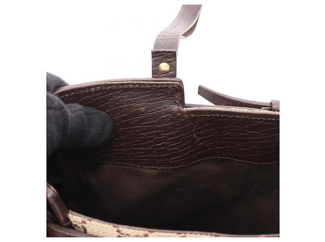 Saco Tote Gucci GG Canvas Marrom Bege - vista 12
