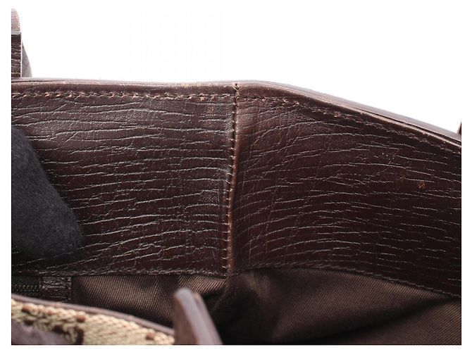 Saco Tote Gucci GG Canvas Marrom Bege - vista 13