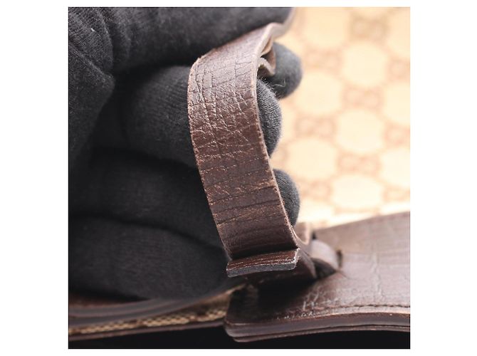 Saco Tote Gucci GG Canvas Marrom Bege - vista 16