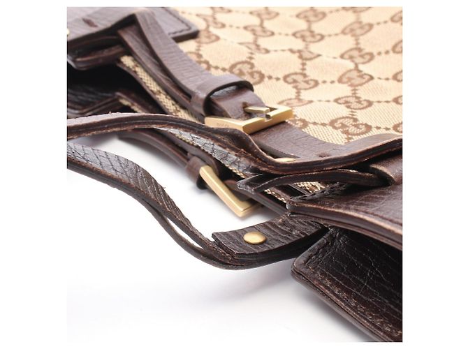 Saco Tote Gucci GG Canvas Marrom Bege - vista 18