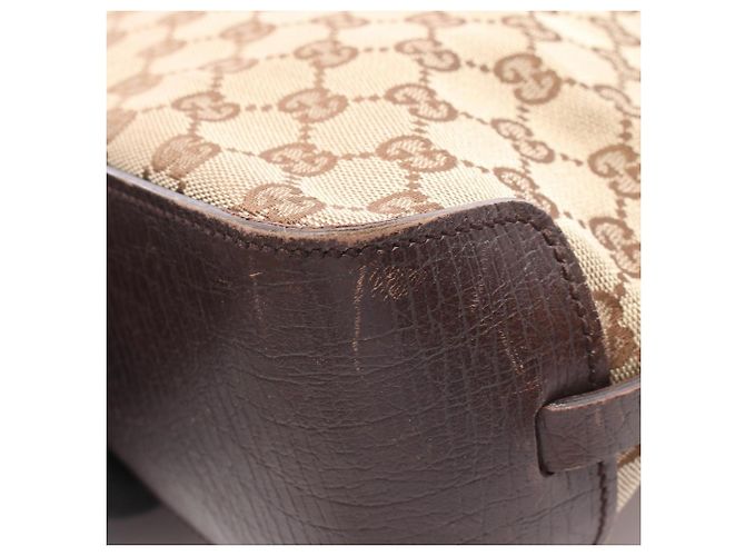 Saco Tote Gucci GG Canvas Marrom Bege - vista 8