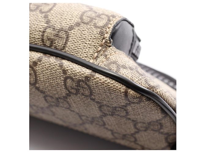 Borsello cintura Gucci GG Supreme Nero Beige - vista 6