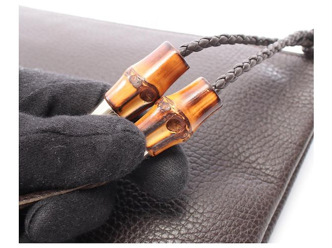 Gucci Bamboo Second Bag Clutch Handtasche Braun - Ansicht 6