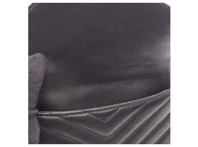 Borsa a tracolla in pelle nera Yves Saint Laurent Nero - vista 6