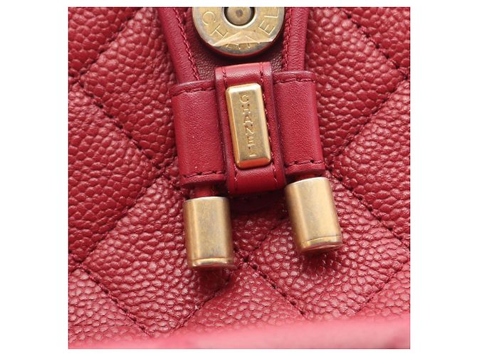 Chanel CC Filigree Matelassé Rucksack Rot - Ansicht 10