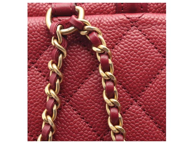 Chanel CC Filigree Matelassé Rucksack Rot - Ansicht 9