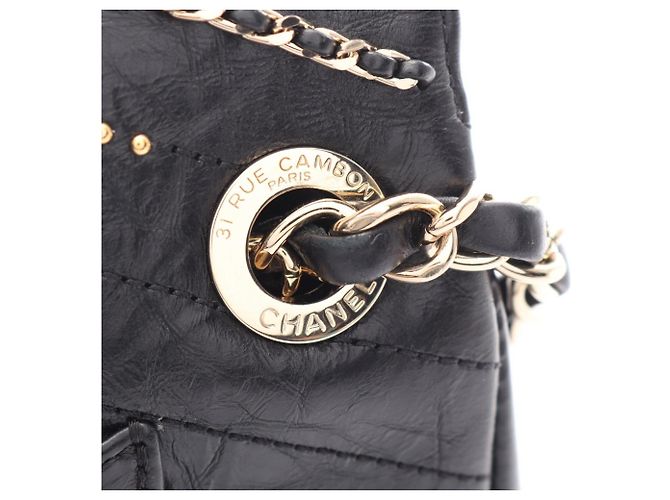 Bolso de hombro Chanel Chevron V-Stitch Negro - vista 7