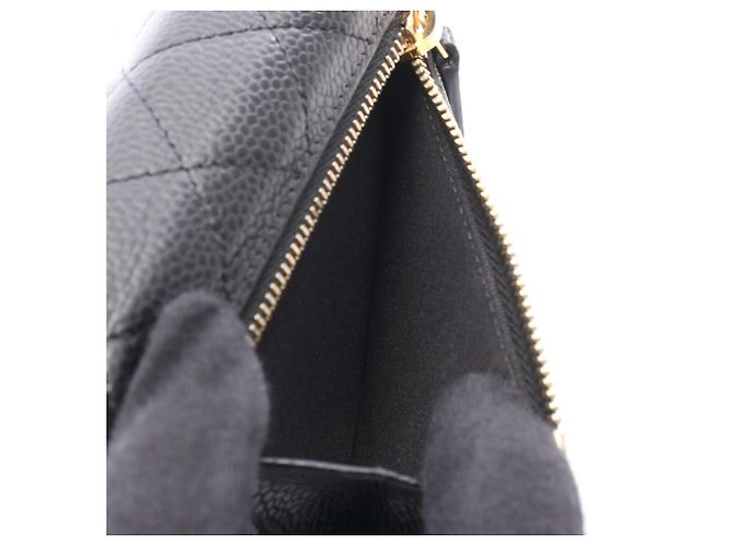 Timeless Cartera Chanel Classic Small Flap en piel de becerro granulada negra Negro - vista 7