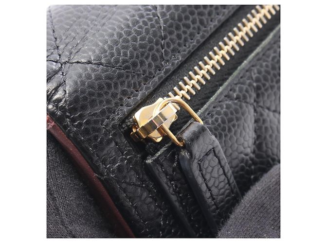 Timeless Cartera Chanel Classic Small Flap en piel de becerro granulada negra Negro - vista 8