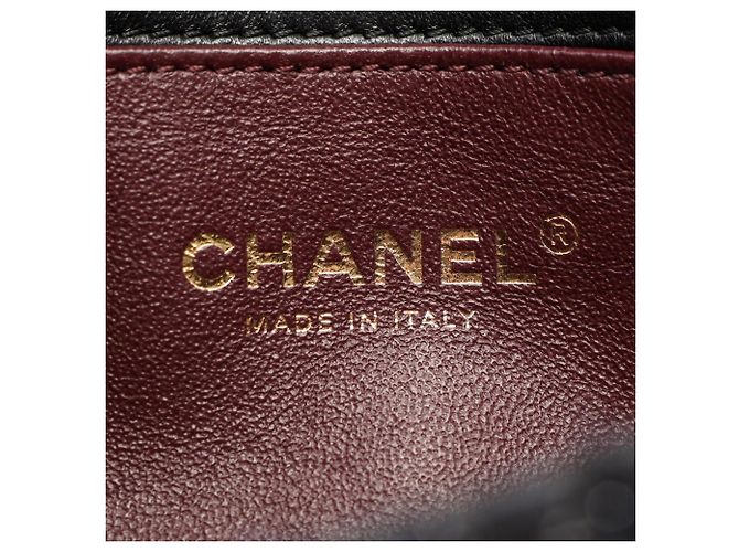 Bolsa de ombro em tecido preto e marfim Chanel Cru - vista 4