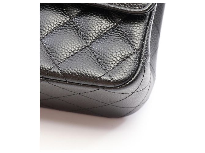 Chanel Matelassé Double Flap Schultertasche Schwarz - Ansicht 6