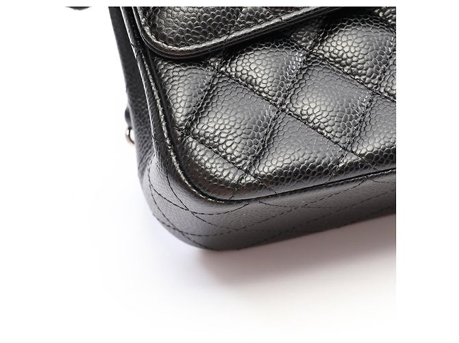 Chanel Matelassé Double Flap Schultertasche Schwarz - Ansicht 7