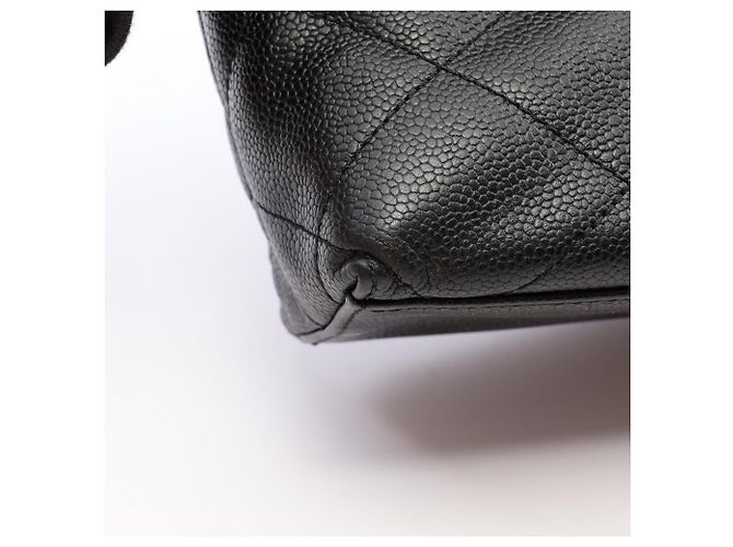 Saco Tote Chanel Matelassé com corrente efeito madeira Preto - vista 7