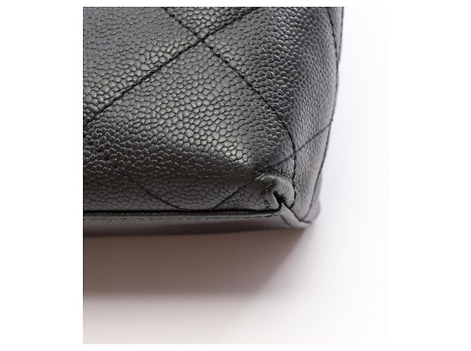 Saco Tote Chanel Matelassé com corrente efeito madeira Preto - vista 8
