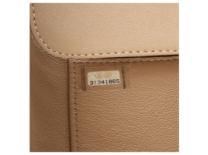 Vanity Chanel Matelassé Handtasche aus beigem Leder - Ansicht 5