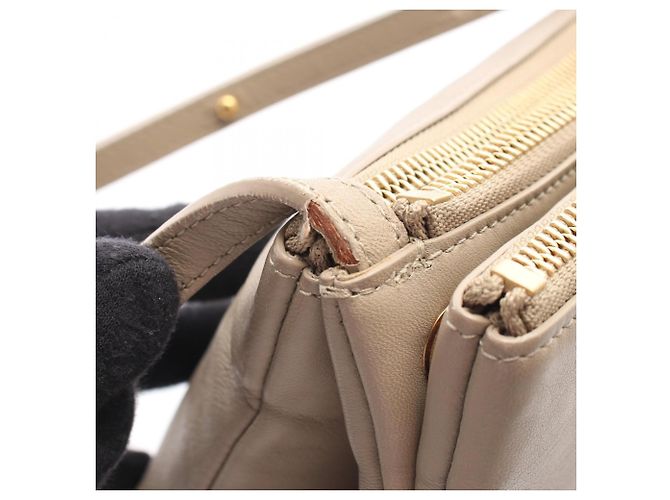 Céline Celine Trio Large Schultertasche Beige - Ansicht 11