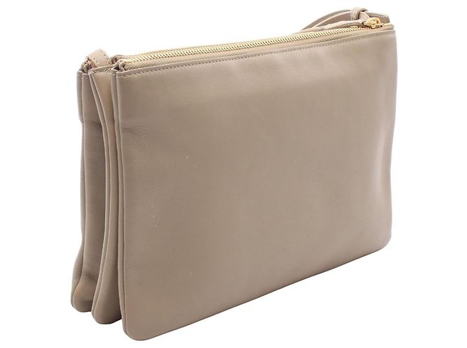 Céline Celine Trio Large Schultertasche Beige - Ansicht 2