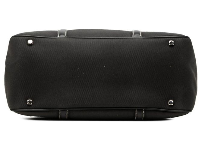 Borsa Tote Salvatore Ferragamo in tela e pelle nera Nero - vista 3