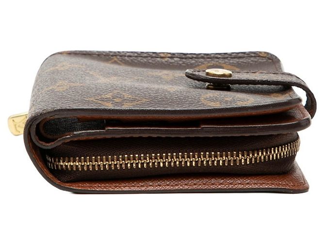 Louis Vuitton Monogram Compact Zip Bi-fold Wallet Brown - view 3