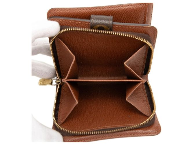 Louis Vuitton Monogram Compact Zip Bi-fold Wallet Brown - view 5