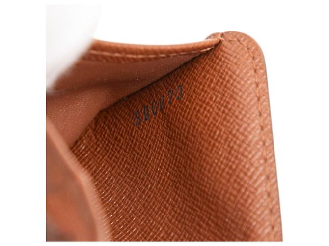 Louis Vuitton Monogram Compact Zip Bi-fold Wallet Brown - view 7