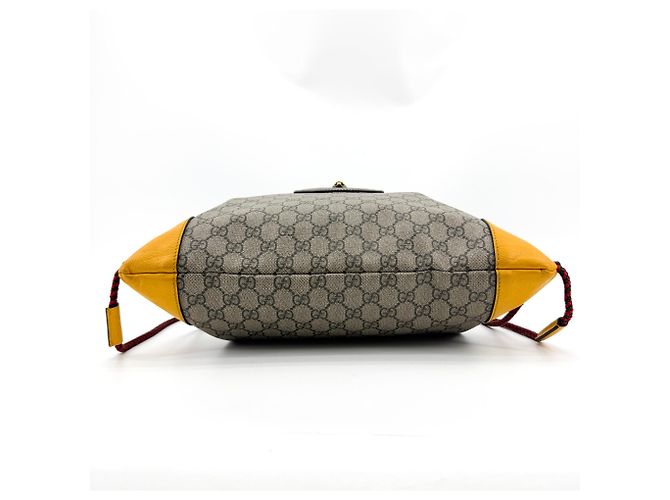Gucci Neo Vintage Drawstring GG Coated Canvas Large Marron - vue 7