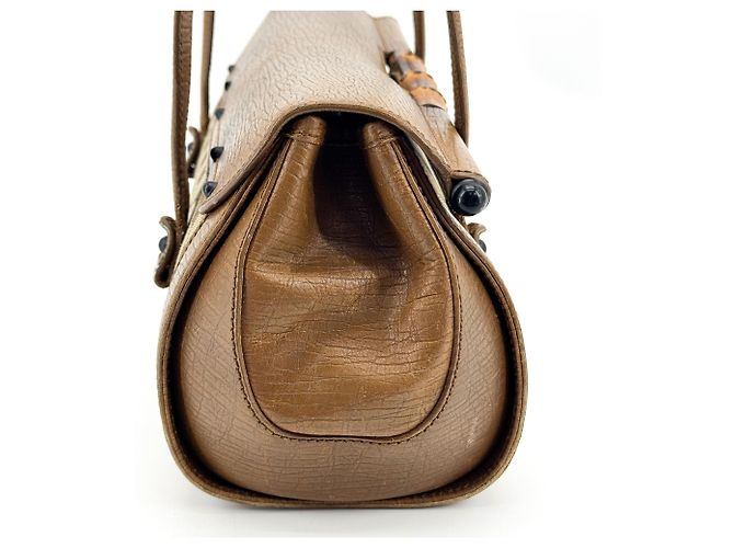 Gucci Bamboo Bullet GG Canvas Medium Marron - vue 3