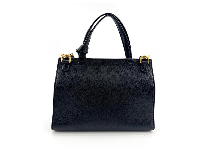 Gucci GG Marmont Top Handle Leather Mini Noir - vue 2