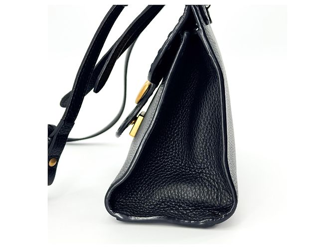 Gucci GG Marmont Top Handle Leather Mini Noir - vue 3