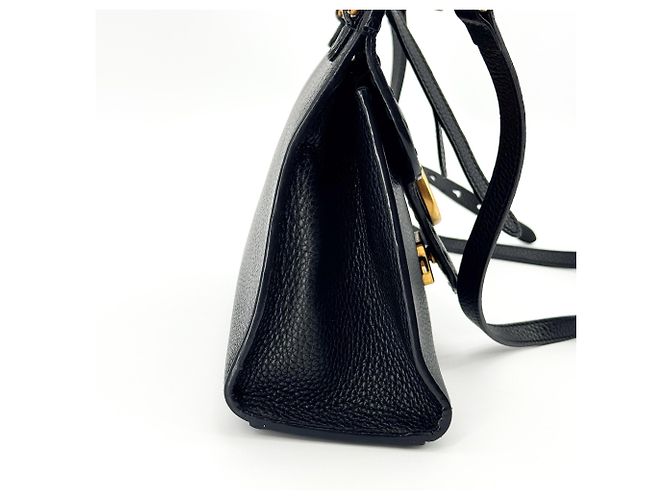 Gucci GG Marmont Top Handle Leather Mini Noir - vue 4