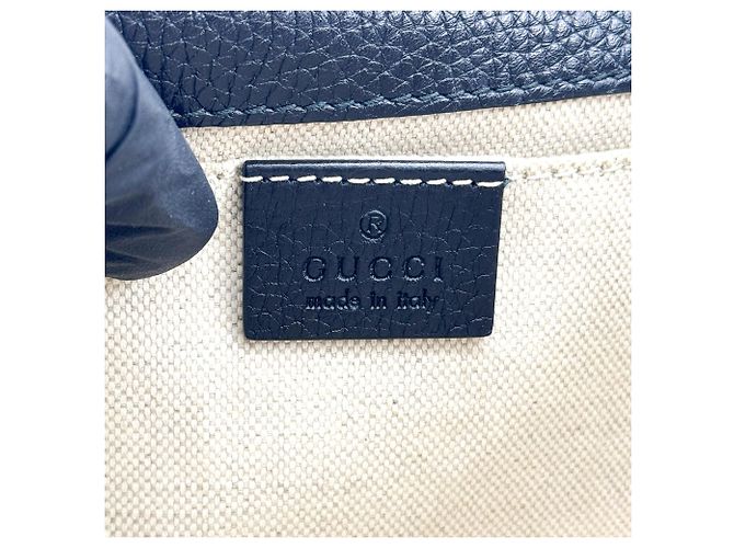 Gucci GG Marmont Top Handle Leather Mini Noir - vue 6