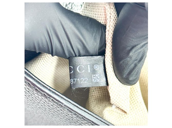 Gucci GG Marmont Top Handle Leather Mini Noir - vue 7