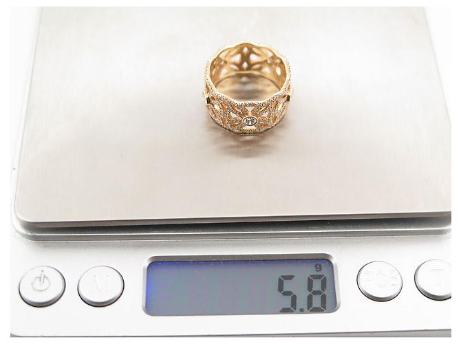 NUOVO ANELLO PIAGET EXTREMELY DENTELLE T53 ORO ROSA 18K 5.7GR DIAMANTI RING - vista 8
