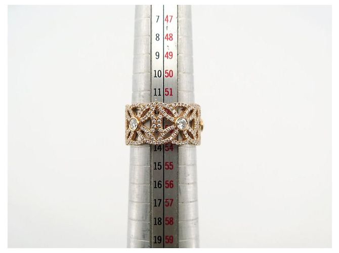 NUOVO ANELLO PIAGET EXTREMELY DENTELLE T53 ORO ROSA 18K 5.7GR DIAMANTI RING - vista 9