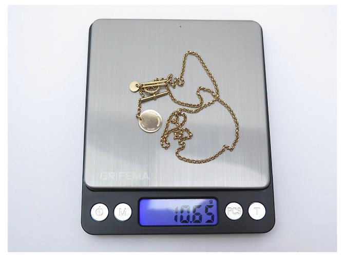 Hermès HERMES EX LIBRIS ANHÄNGER COLLIER 18K ROSÉGOLD 10.6GR PM DIAMANT Golden - Ansicht 5