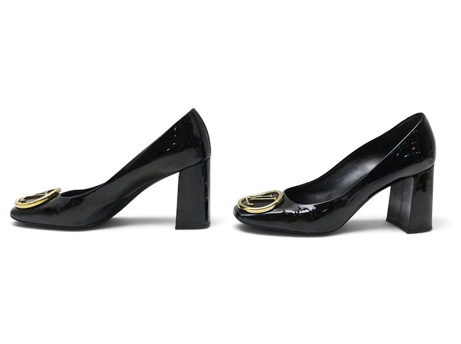 SCARPE LOUIS VUITTON DECOLLETÉ MADELEINE 40 IN PELLE NERA LOGO LV Nero - vista 2