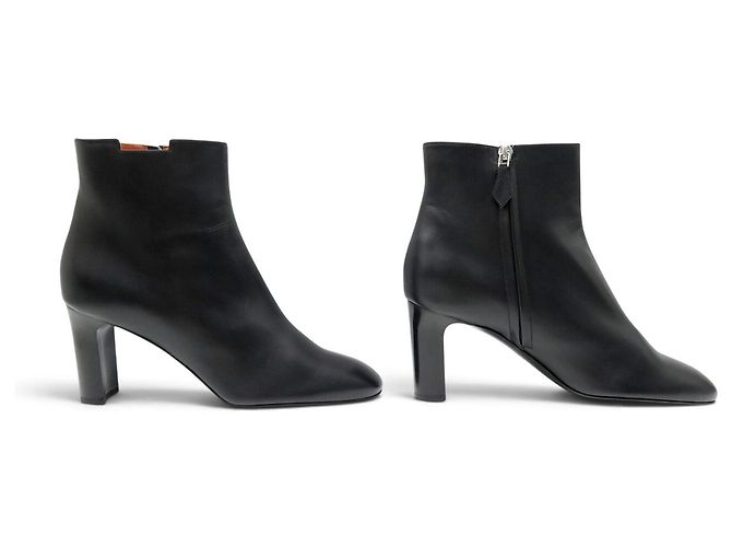 Kelly Hermès NUOVI STIVALETTI HERMES SAINT GERMAIN REVISITEE 39 PELLE NERA SCATOLA LOW BOOTS Nero - vista 3
